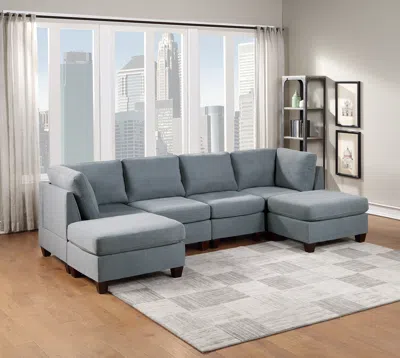 Streamdale Furniture Streamdale 6 Piece U-sectional Living Room Furniture Set