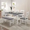 Streamdale Furniture Streamdale 6-piece Wood Dining Table Set Kitchen Table Set With Upholstered