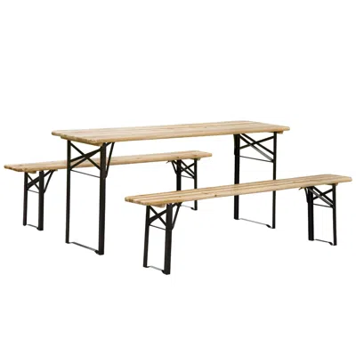 Streamdale Furniture Streamdale 6' Portable Picnic Table And Bench Set