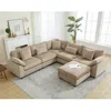 Streamdale Furniture Streamdale 6-seat Oversized Modular Sectional Sofa, Brown Corduroy