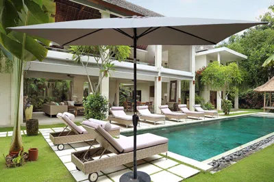 Streamdale Furniture Streamdale 6 X 9ft Patio Umbrella Outdoor Waterproof Umbrella With Crank In Gray