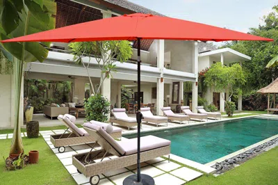 Streamdale Furniture Streamdale 6 X 9ft Patio Umbrella Outdoor Waterproof Umbrella With Crank