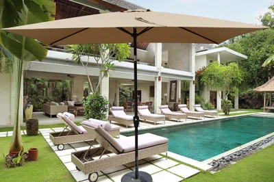 Streamdale Furniture Streamdale 6 X 9ft Patio Umbrella Outdoor Waterproof Umbrella With Crank