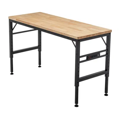 Streamdale Furniture Streamdale 60" Adjustable Height Workbench With Outlets (2000 Lbs)