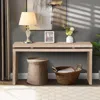 Streamdale Furniture Streamdale 60" Antique Natural Farmhouse Console Table