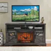 Streamdale Furniture Streamdale 60 Inch Electric Fireplace Entertainment Center With Door Sensor