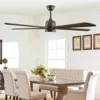Streamdale Furniture Streamdale 60" Modern Wood Ceiling Fan With Light And Remote Control