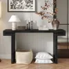 Streamdale Furniture Streamdale 60" Rustic Farmhouse Console Table - Distressed Black