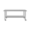 Streamdale Furniture Streamdale 60" Stainless Steel Kitchen Prep Table W/ Shelf & Wheels