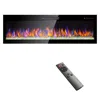 Streamdale Furniture Streamdale 60" Wall-mounted Electric Fireplace With Remote, Led Light Heater