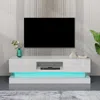 Streamdale Furniture Streamdale 63 Inch Modern Tv Stand With Led Lights