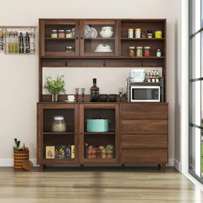 Streamdale Furniture Streamdale 63" Kitchen Hutch Cabinet