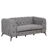 Streamdale Furniture Streamdale 63" Velvet Upholstered Loveseat Sofa