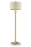 Streamdale Furniture Streamdale 63.25-inch Perspicio Solid Crystal Orb Gold Column Floor Lamp