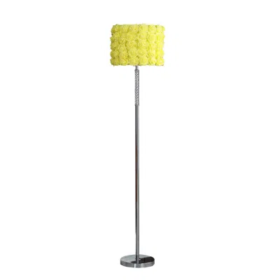 Streamdale Furniture Streamdale 63"in Yellow Roses In Bloom Acrylic/metal Floor Lamp