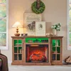 Streamdale Furniture Streamdale 65" Fireplace Tv Stand W/ 28" Electric Fireplace & Led