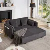 Streamdale Furniture Streamdale 66" Sleeper Sofa Bed - 3-in-1 Adjustable Pullout With Pillows In Black