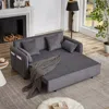 Streamdale Furniture Streamdale 66" Sleeper Sofa Bed - Pullout, Pillows, Pockets - Grey In Gray