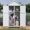 Streamdale Furniture Streamdale 67" Fir Wood Storage Shed With Double Doors