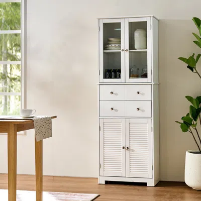 Streamdale Furniture Streamdale 67" Tall Kitchen Pantry Cabinet - White