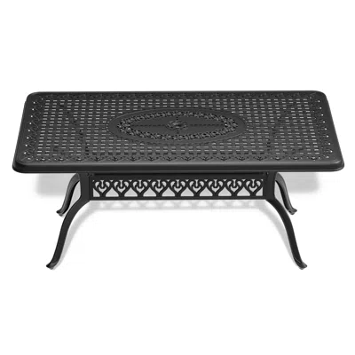 Streamdale Furniture Streamdale 68.9" Cast Aluminum Patio Table With Umbrella Hole