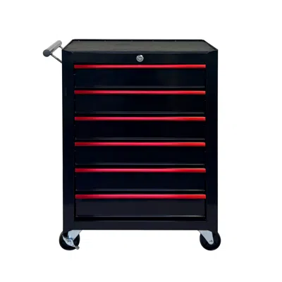 Streamdale Furniture Streamdale 6-drawer Rolling Metal Tool Chest And Cabinet - Black