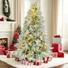Streamdale Furniture Streamdale 6ft Snow Flocked Spruce Christmas Tree W/ 300 Multi-color Led Lights & 8 Modes