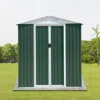 Streamdale Furniture Streamdale 6ftx4ft Apex Roof Green Outdoor Tool Storage House Garden Shed With Aluminum Alloy Frame 