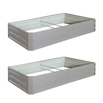 Streamdale Furniture Streamdale 6x3x1 Ft Metal Raised Garden Bed - Easy Assembly & Durable