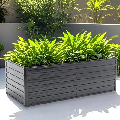 Streamdale Furniture Streamdale 6x3x2 Ft Metal Raised Garden Bed