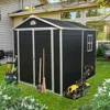 Streamdale Furniture Streamdale 6x8ft Resin Outdoor Storage Shed Kit-perfect To Store Patio Furniture, Black