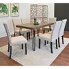 Streamdale Furniture Streamdale 7-piece Dining Set, Hairpin Dining Table With 6 Chairs, 3 Color Options