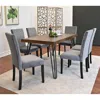 Streamdale Furniture Streamdale 7-piece Dining Set, Hairpin Dining Table With 6 Chairs, 3 Color Options