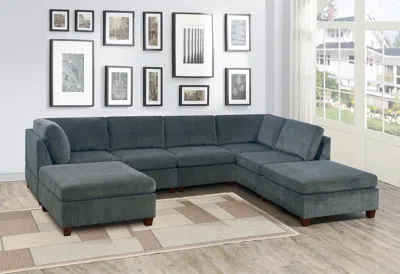 Streamdale Furniture Streamdale 7-piece Modern Chenille Sectional