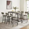 Streamdale Furniture Streamdale 7-piece Pub Set: Industrial Table & Bar Chairs