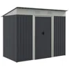 Streamdale Furniture Streamdale 7' X 4' Metal Lean To Garden Shed