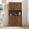 Streamdale Furniture Streamdale 70" Wardrobe & Kitchen Cabinet (6-door, 1-shelf, 1-drawer)