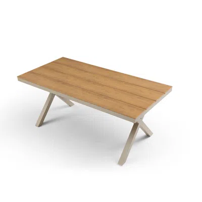Streamdale Furniture Streamdale 70.87 Inch Rectangular Dining Table With X-shape Aluminum Table Leg