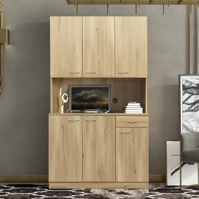 Streamdale Furniture Streamdale 70.87" Tall Wardrobe & Kitchen Cabinet, With 6-doors, 1-open