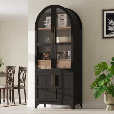 Streamdale Furniture Streamdale 71" Arched Kitchen Pantry Cabinet