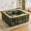 Streamdale Furniture Streamdale 71" Folding Sofa Bed - Plush, High-density Foam, Green In Green