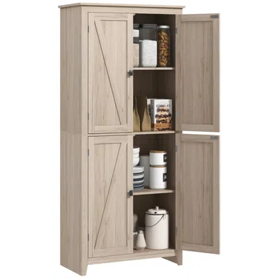 Streamdale Furniture Streamdale 72" Freestanding 4-door Kitchen Pantry, Adjustable Shelves