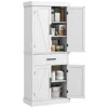 Streamdale Furniture Streamdale 72" Tall Farmhouse Kitchen Pantry Cabinet With Barn Doors