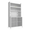 Streamdale Furniture Streamdale 73" Kitchen Pantry Cabinet, Flip Door, Pegboard Storage