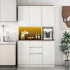 Streamdale Furniture Streamdale 74" Freestanding Kitchen Pantry Cabinet With Charging Station, Leds