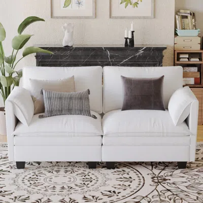 Streamdale Furniture Streamdale 74" Loveseat Sofa - Mid Century Modern Couch For Small Spaces