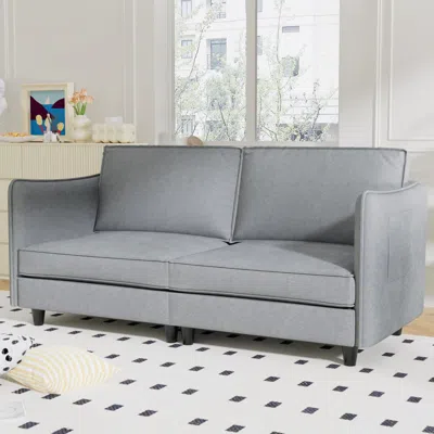 Streamdale Furniture Streamdale 74" Loveseat Sofa - Mid Century Modern Couch For Small Spaces