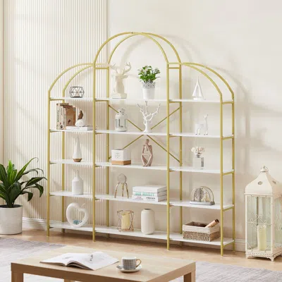 Streamdale Furniture Streamdale 74.8 Inch 5 Tiers Office Bookcase Bookshelf
