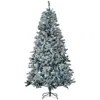 Streamdale Furniture Streamdale 7.5' Flocked Artificial Christmas Tree With Cold White Led Lights