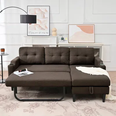 Streamdale Furniture Streamdale 75'' Modern Fabric Sofa With Storage And Comfortable Pp Cotton Cushions